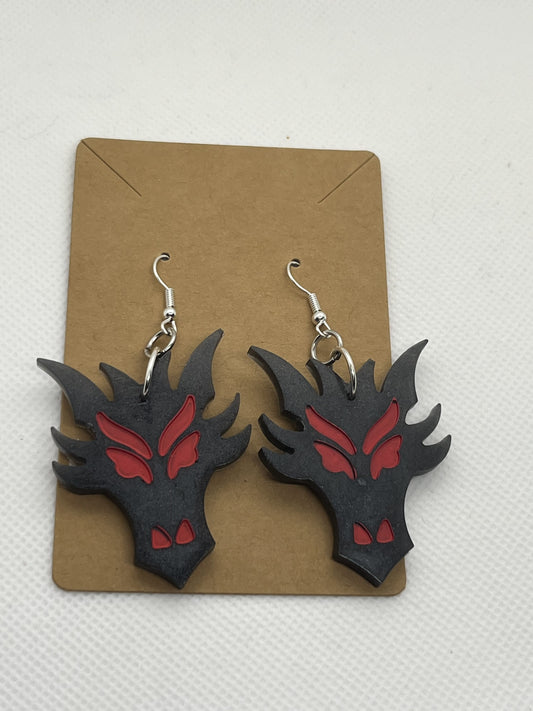 Dragon Skull Earrings